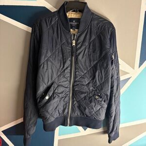 Super crazy vintage Y2K retro American Eagle Outfitterss Navy and Blue Jacket